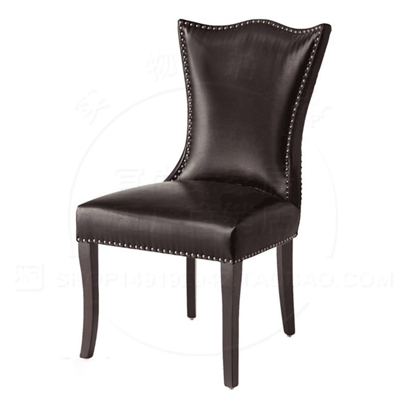 美式乡村实木餐椅皮艺书桌椅布艺书房椅办公椅电脑椅咖啡酒店椅子