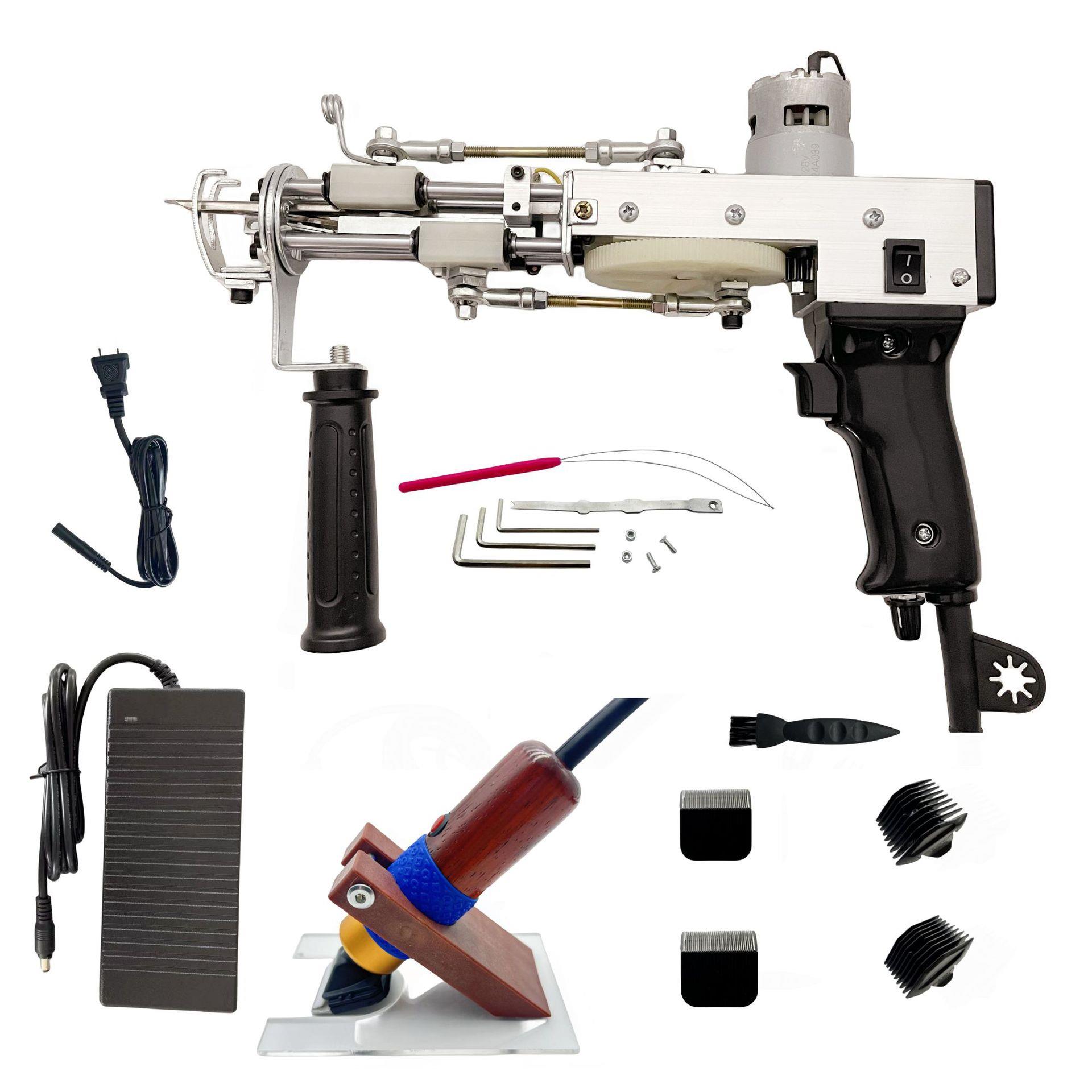 tuftinggun厂家手持地毯织枪电枪二合一簇绒枪套装