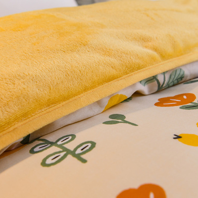 冬天一面加绒被套7x7单面珊瑚绒ab面被罩单件定做2*2.3法莱绒