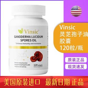 Vinsic文斯可灵芝孢子油软胶囊官方正品店美国进口术后恢复裸瓶