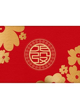 OGLY新中式喜庆红色入户门地垫出入平安家用门垫玄关地毯门口脚垫