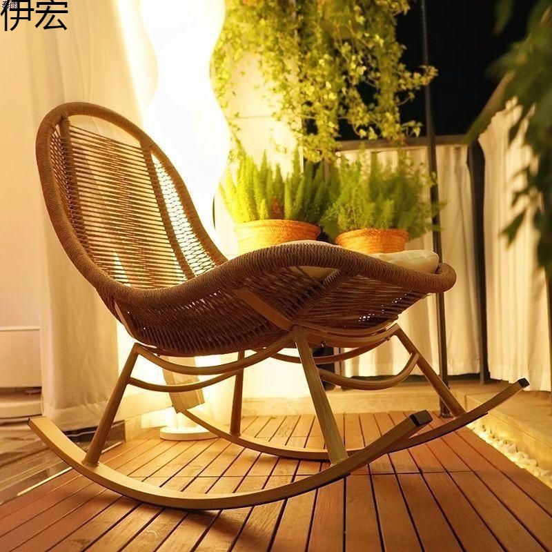 懒人沙发藤编摇摇椅躺椅阳台休闲庭院可躺可睡家用户外单藤椅