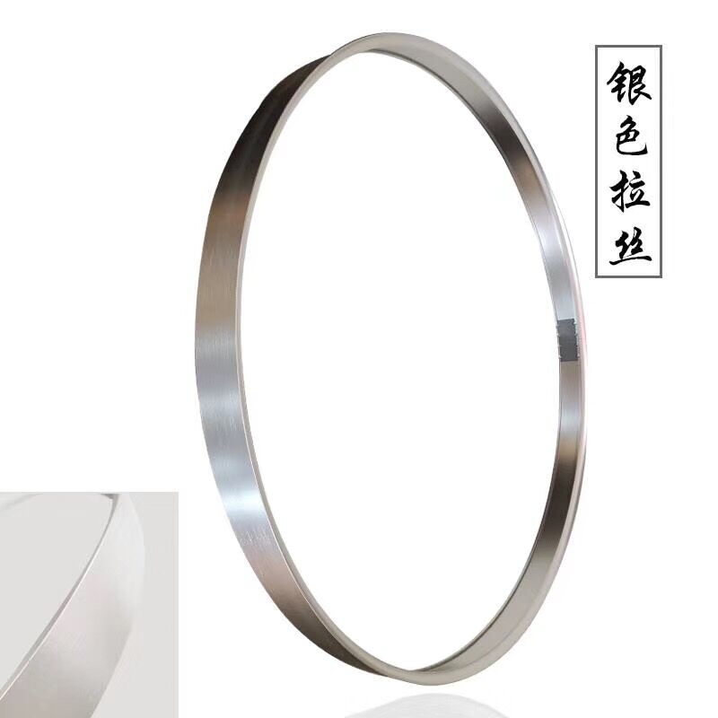 铝合金圆形空框线条金属拉丝简约装饰画框镜子外框相框型材