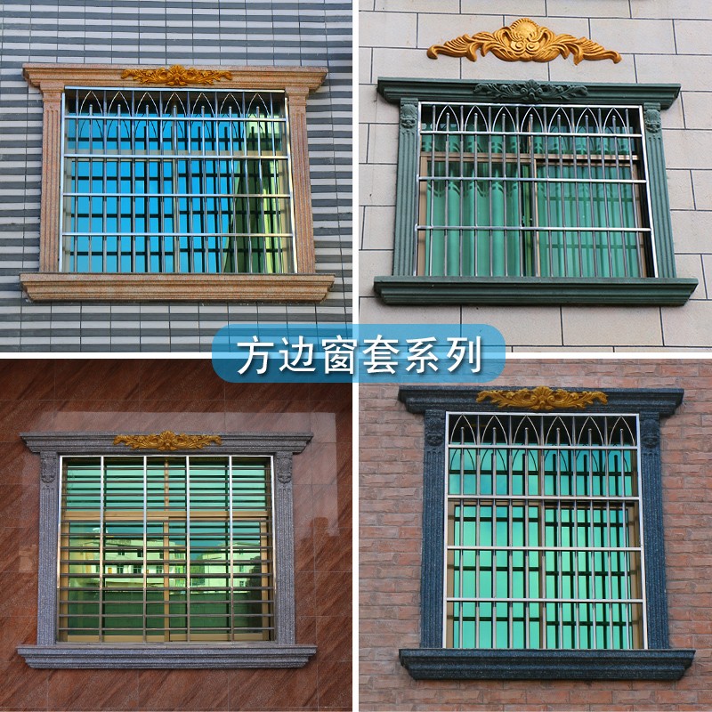 窗套模具罗马柱窗户模型欧式别墅方形线条水泥柱外墙窗线包边装饰