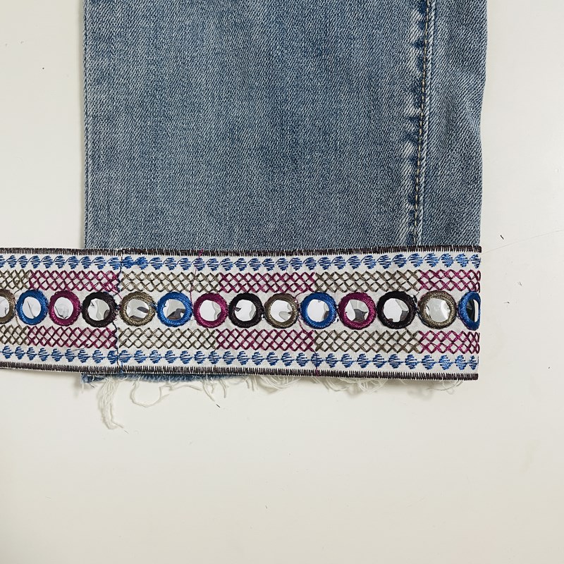 牛仔裤装饰辅料花边裤脚花边辅料牛仔裙加长接边牛仔裤脚加长接边