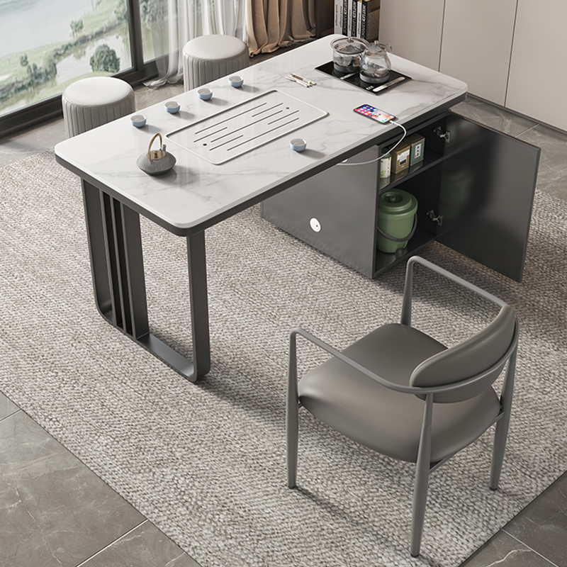 阳台岩板茶桌2023新款小型飘窗家用休闲椅子小茶台现代简约泡茶桌