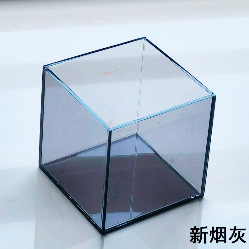 亚克力透明彩色无盖正方形桌面卧室办公桌化妆刷棉签杂物收纳盒子图片