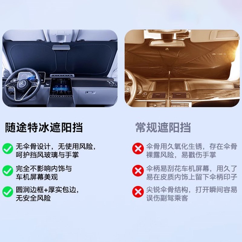 2025汽车前挡风玻璃遮阳挡防晒隔热遮阳挡板车窗遮阳伞小车遮阳帘