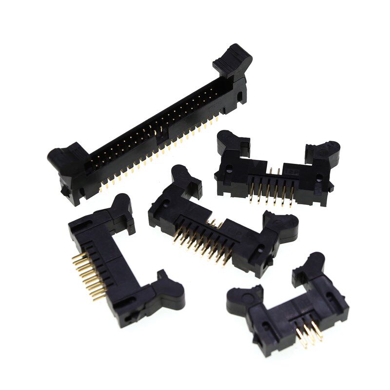 DC2牛角插座2.0MM直针座DC2-10P/8/14/16/20/40/64P卡钩带扣插针