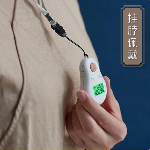 新款挂脖计数器手按计数器充电夜光自动数显记数器可看时间念数器