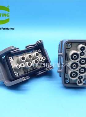 HAN K 4/4-F/M HARTING重载连接器 8芯63A 70A 4芯 5芯航空插头