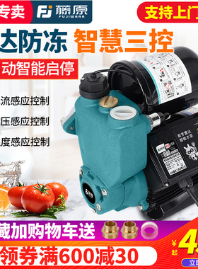 藤原220v自吸抽水泵全自动静音款井水吸水泵家用热水自来水增压泵
