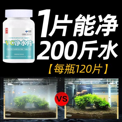 鱼缸VC净水片净化水浑浊过滤澄清剂除腥臭味观赏鱼用养龟维生素C