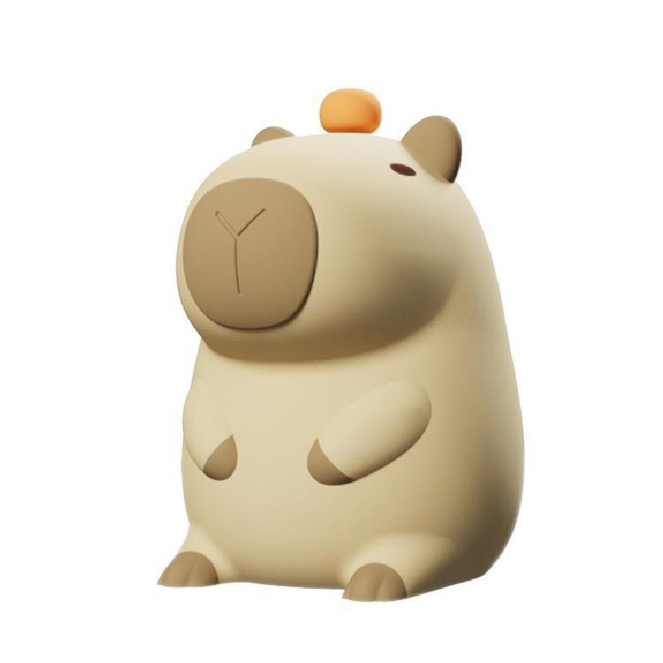 【圣诞礼物】卡皮巴拉硅胶小夜灯可充电调光卧室桌面柔光伴睡氛围
