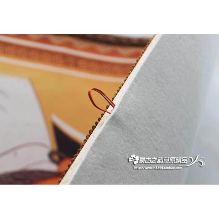 成吉思汗像对联羊毛毡画蒙古族彩蒙古包饭店餐厅挂画装饰画工艺品