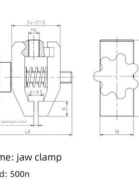 推拉式力计夹头Hjj001夹头终端张力夹头Edberg推拉式力计卡盘