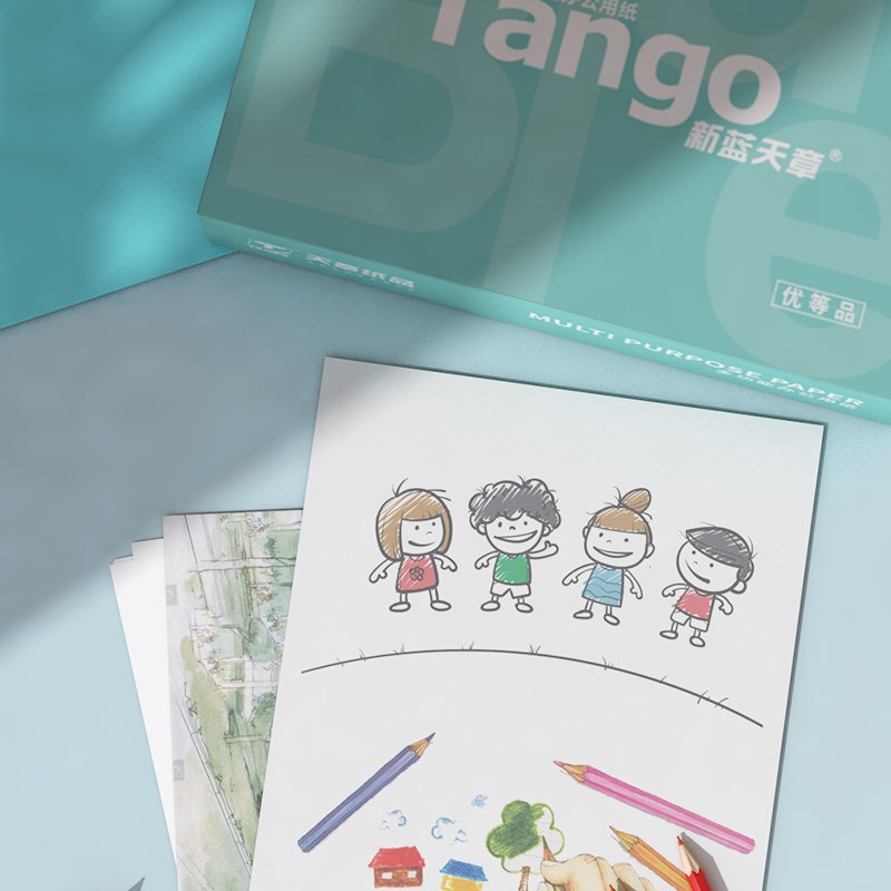 新蓝天章复印整箱面复写学生办公用品草稿复印木浆包箱实惠