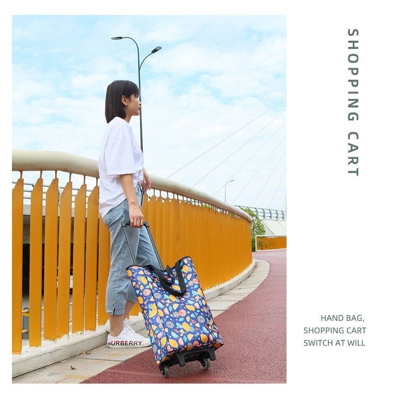 伸缩保温保鲜便携折叠购物车买菜车家用拖车轻便拉杆行李小推车