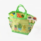 宝宝海边工具挖沙铲 实木沙滩 去海边吧 儿童园艺铲子六件