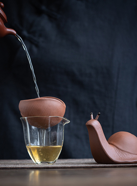 蜗牛紫砂办公室茶室茶桌桌面创意小蜗牛茶叶茶宠茶漏