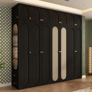 定制NF级加到顶米大新款年藤编实木家用卧室衣橱