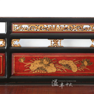 新仿古家具实木沙发老榆木罗汉床榻明古典罗汉塌复古罗汉椅