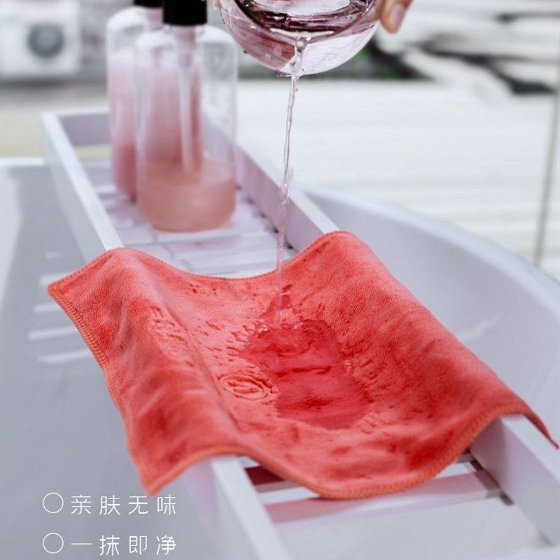 恩娇李吸水小方巾掉毛速干纯色抹手布擦酒杯洗碗洁条装