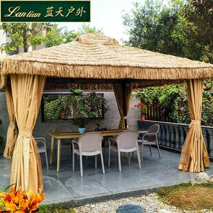 户外茅草凉亭广告大帐篷伞室外休闲 农场遮阳棚雨棚烧烤乘凉棚亭