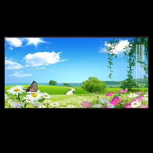 晶瓷画墙面装饰 田园风格客厅挂画 寝室墙壁风景画可定制尺寸