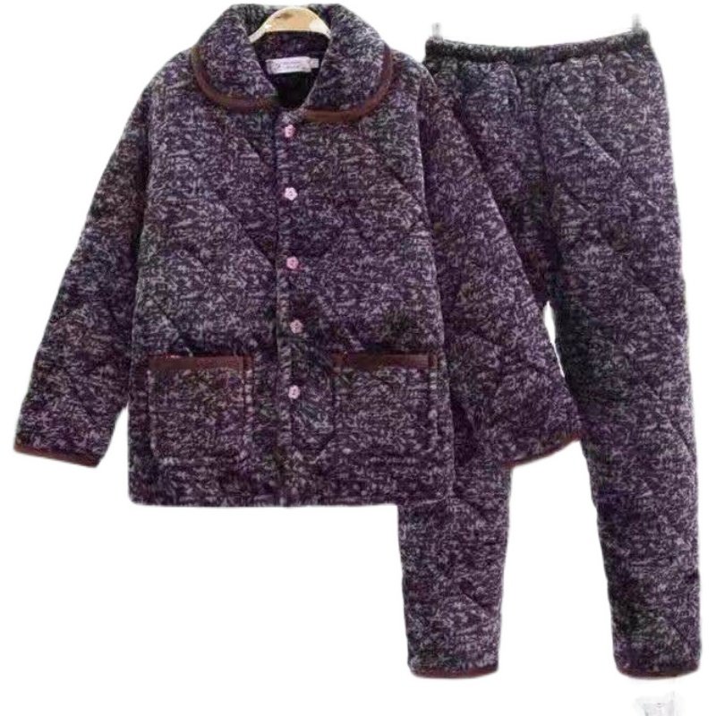 三层夹棉女d冬加厚法兰绒老人妈妈中老年家居服珊瑚绒套装棉袄,女士内衣/男士内衣/家居服,睡衣/家居服套装,淘宝优惠券,粉丝福利购,淘宝优惠卷