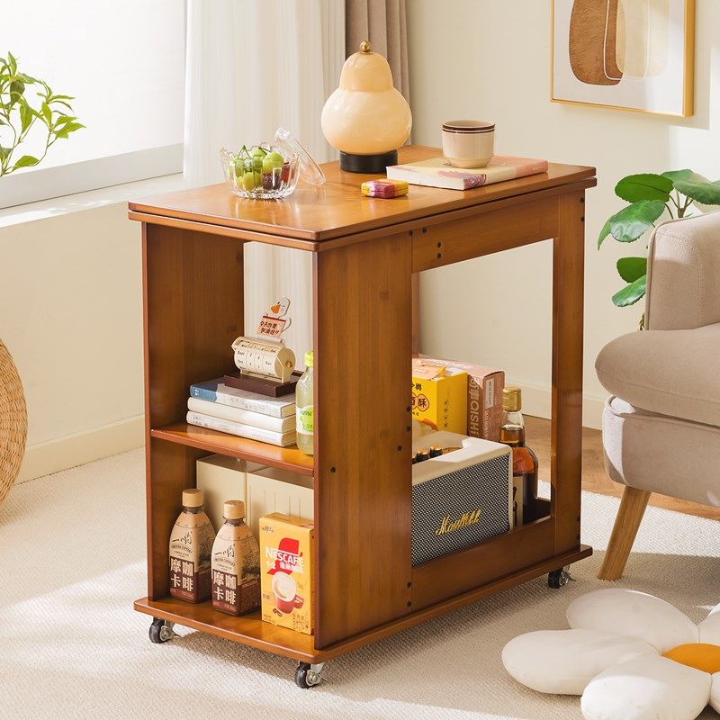 可移动边几茶几沙发边柜中古小桌子小户型折O叠推车客厅置物架实,住宅家具,移动边几/推车,淘宝优惠券,粉丝福利购,淘宝优惠卷