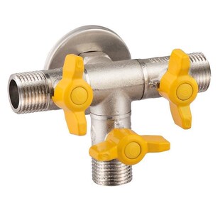 一进三出四通角阀多功能水分水器三控开U关大出水球阀