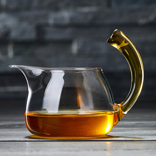 家用功夫茶具配件过滤加厚耐热茶海分茶器 玻璃公道杯茶漏一体套装