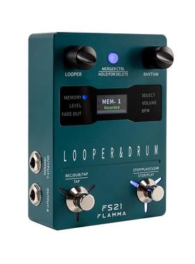 FLAMMAFS21电吉他贝斯鼓机乐句循环LOOPER单块双踩钉效果器