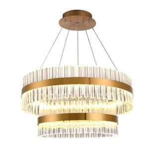 灯具家装 轻奢灯饰led吊灯创意轻奢玻璃吊灯公寓别墅水晶灯饰