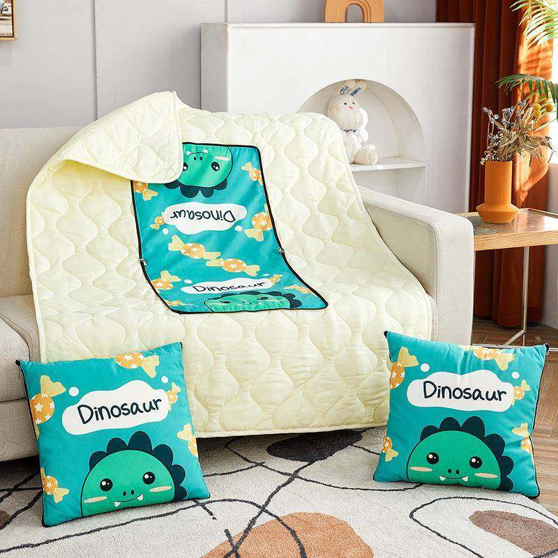 加厚折叠空调毯二合一抱枕被子两用办公室午睡枕头被汽车毯子靠枕