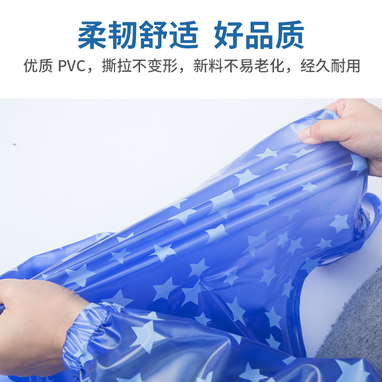 pv防水围裙女长款食堂厨房加厚透明胶围腰防油防酸碱男工作罩衣