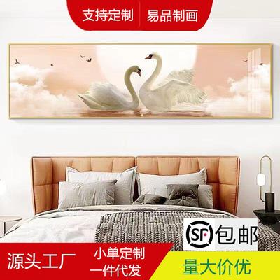 卧墙酒室装饰画ycz0817温福鹿客馨厅画店民宿客房背景墙壁画床头