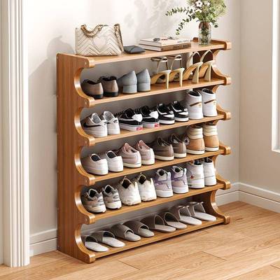简易鞋架家用木制放门口多层宿舍入户收纳置物架子出租房楠竹鞋柜