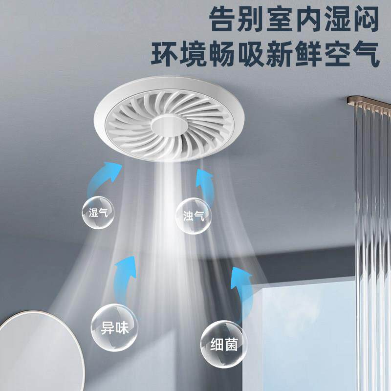 换气扇超薄嵌入式酒店卫生间厕所石膏蜂窝板吊顶客餐厅圆形排气扇