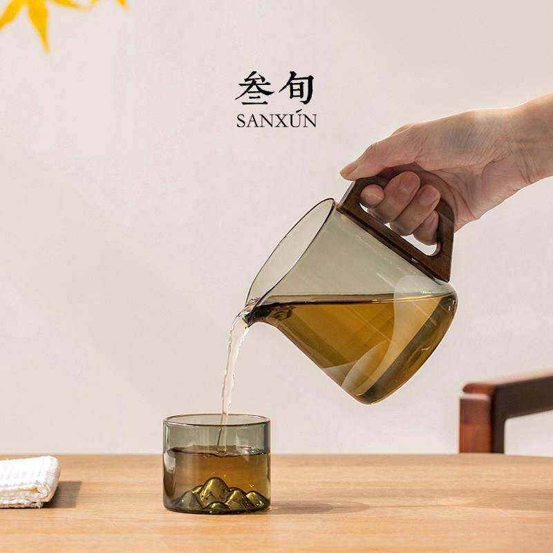 无道争玻璃公杯耐热分茶轻奢高档家泡茶用公杯功夫茶器具XVF配件