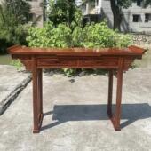 红木桥台刺猬紫檀玄关桌花梨木条案长条桌实木供桌新中式 平头条案