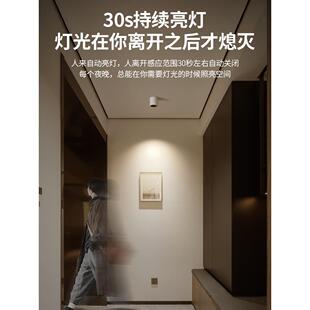 明装智能感应灯人体感应过道走廊灯入户玄关灯楼道筒灯吸顶式射灯