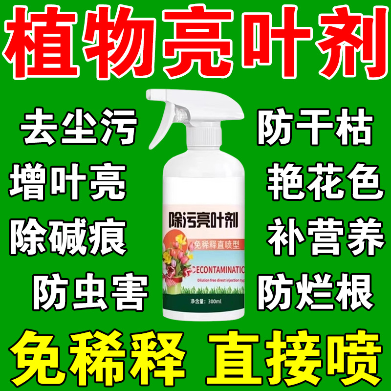植物叶面光亮剂花卉绿植除灰尘碱痕花色增艳一喷绿叶面肥免稀释