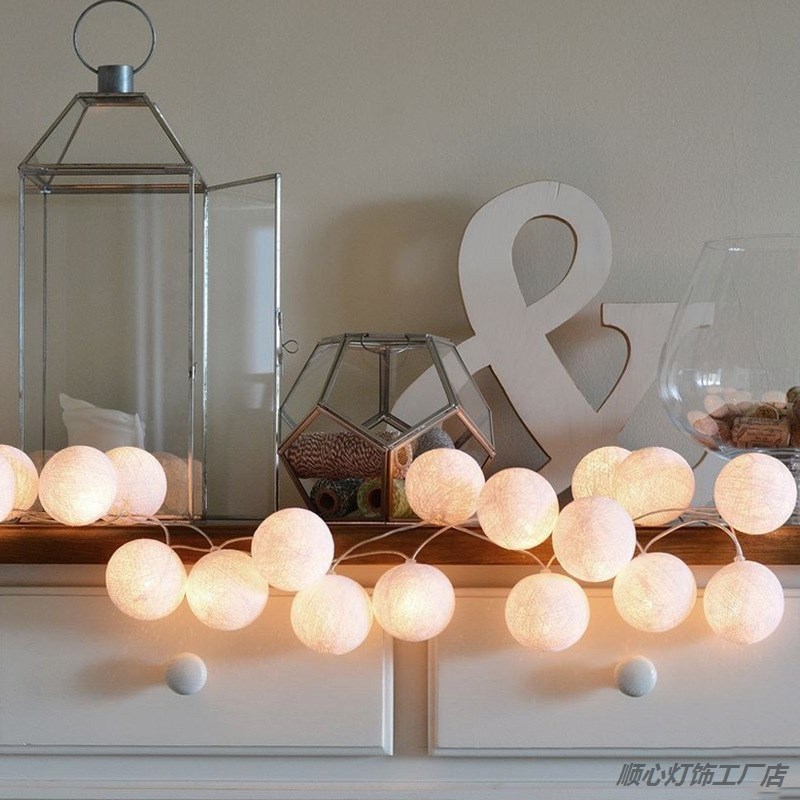 圣诞节店铺布置户外惊喜装饰灯帐篷后备箱摆摊线球灯挂灯花园房间