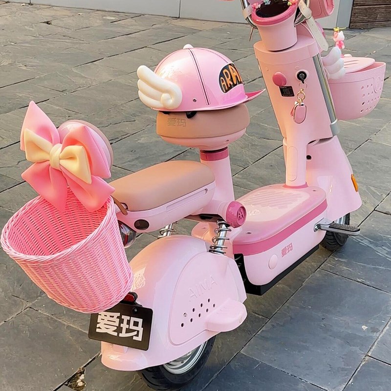 电动车后置车筐后尾箱收纳筐前置物兜挂包车篓仿藤手工编织车篮筐