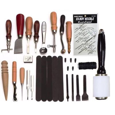 手工皮革制品DIY工具皮革艺术皮革雕刻菱形切槽牛皮革边缘制作手