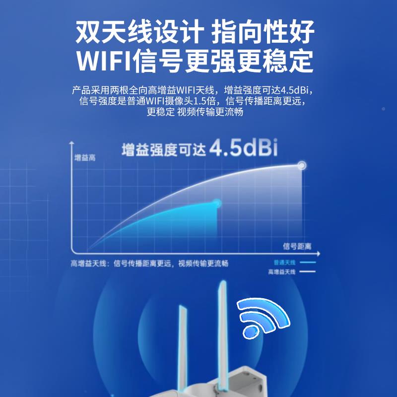 监控摄头无线WIF影头家用室外双摄像360度高海康独立清远I程对话