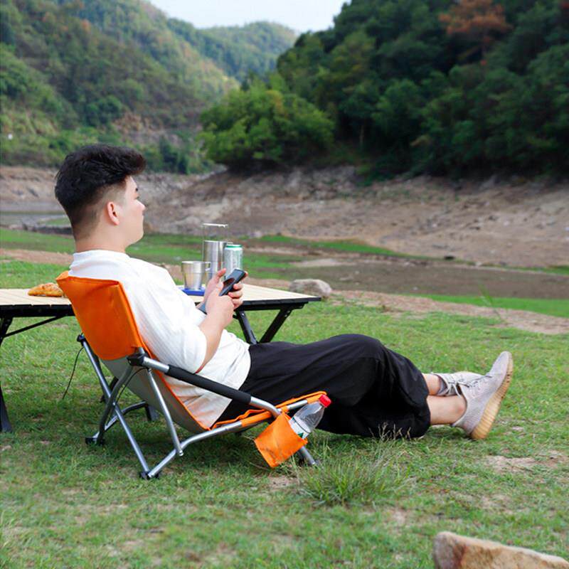折叠躺椅户外露营可携式超轻透气钓鱼椅海边沙滩休闲 折叠椅靠背