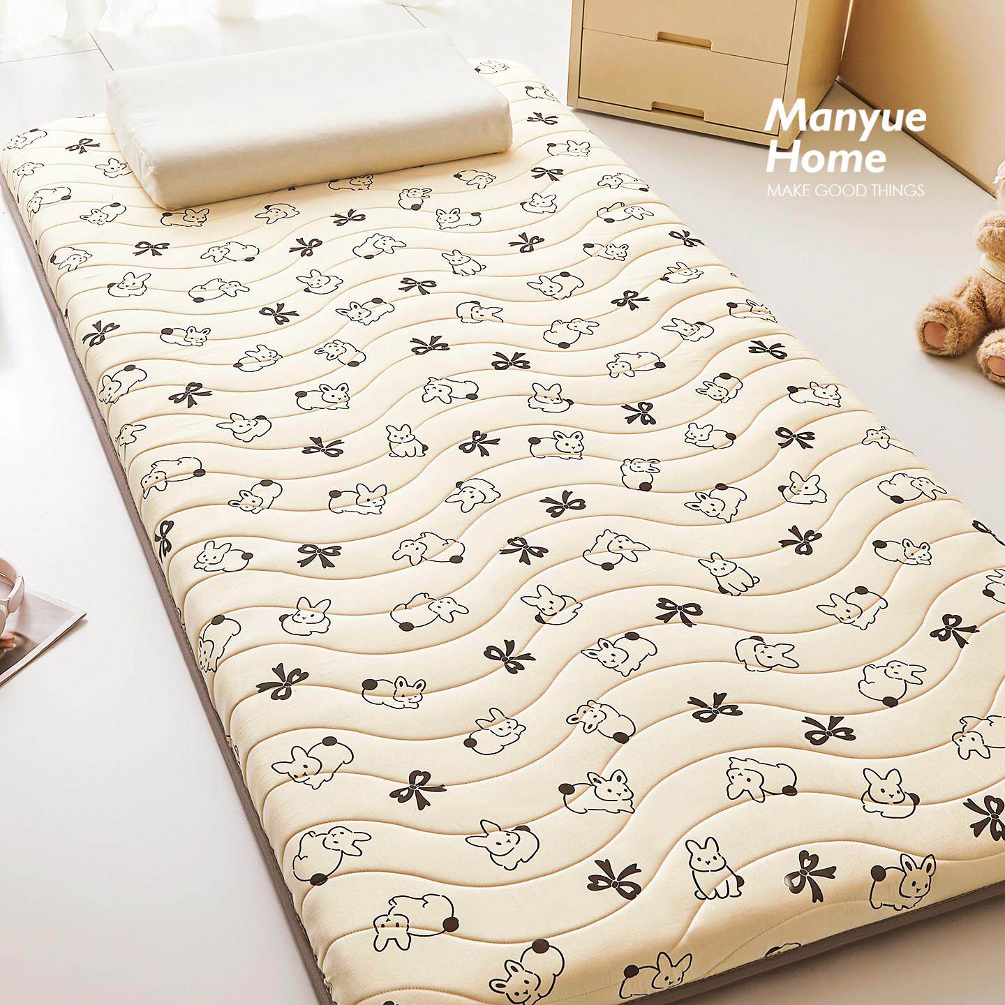 蔓越家 A类卡通水洗棉加厚多功能床垫家用卧室床铺榻榻米垫可折叠